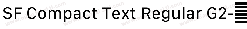 SF Compact Text Regular G2字体转换